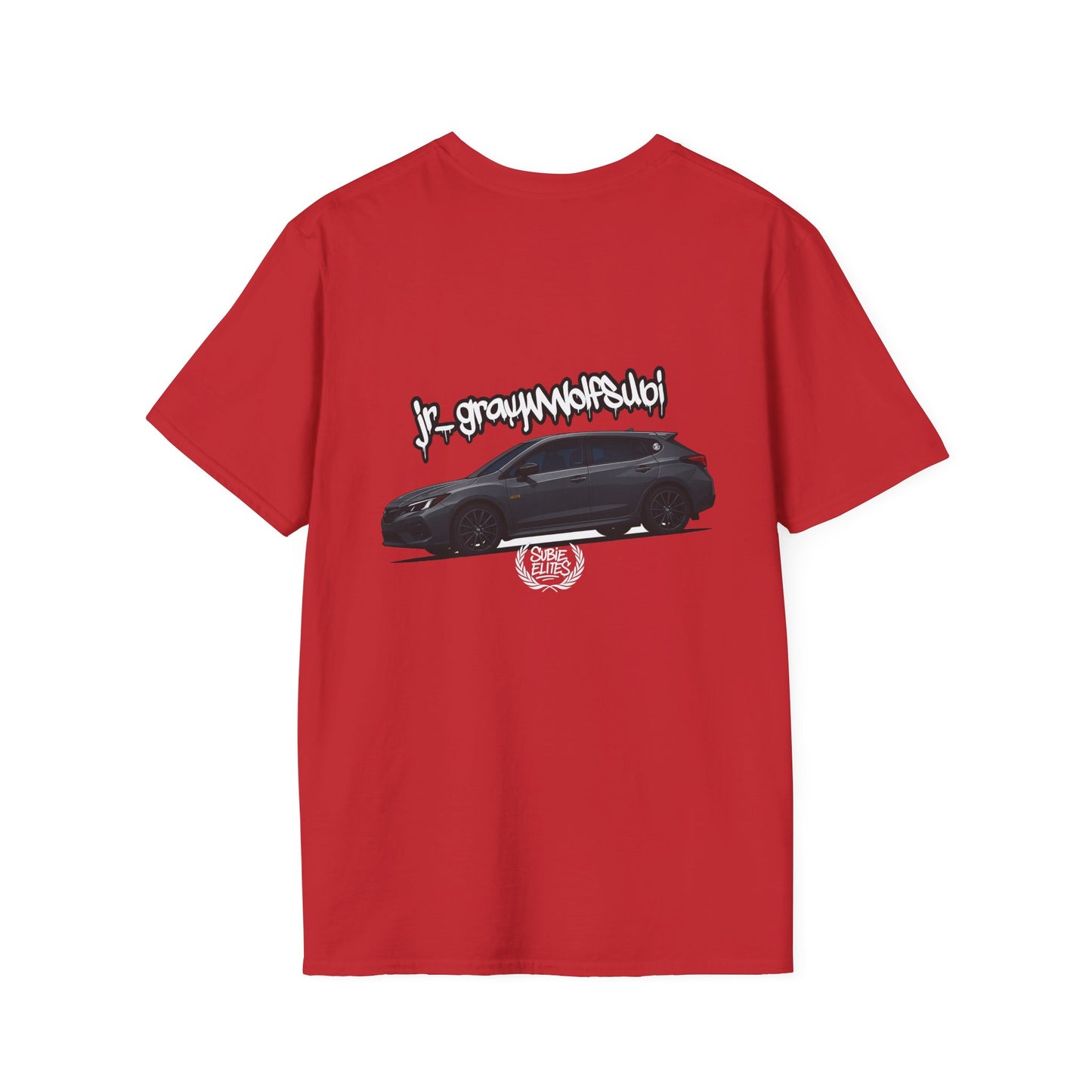 Subaru T-Shirt Fan Subie T-Shirt Softstyle Tee with jr_graywolfsubi