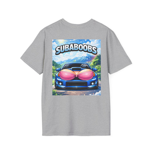 SubaBoobs WRX STI Graphic T-Shirt — 'Subie Elites' Car Art Tee