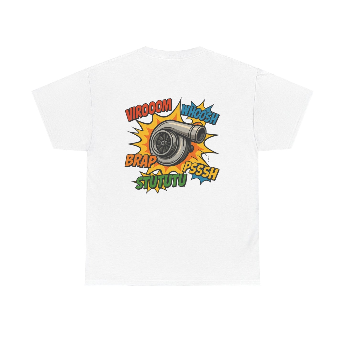 Turbo Pop Art T‑Shirt  Turbocharger Subie Elites Comic Sound Effects Graphic Tee