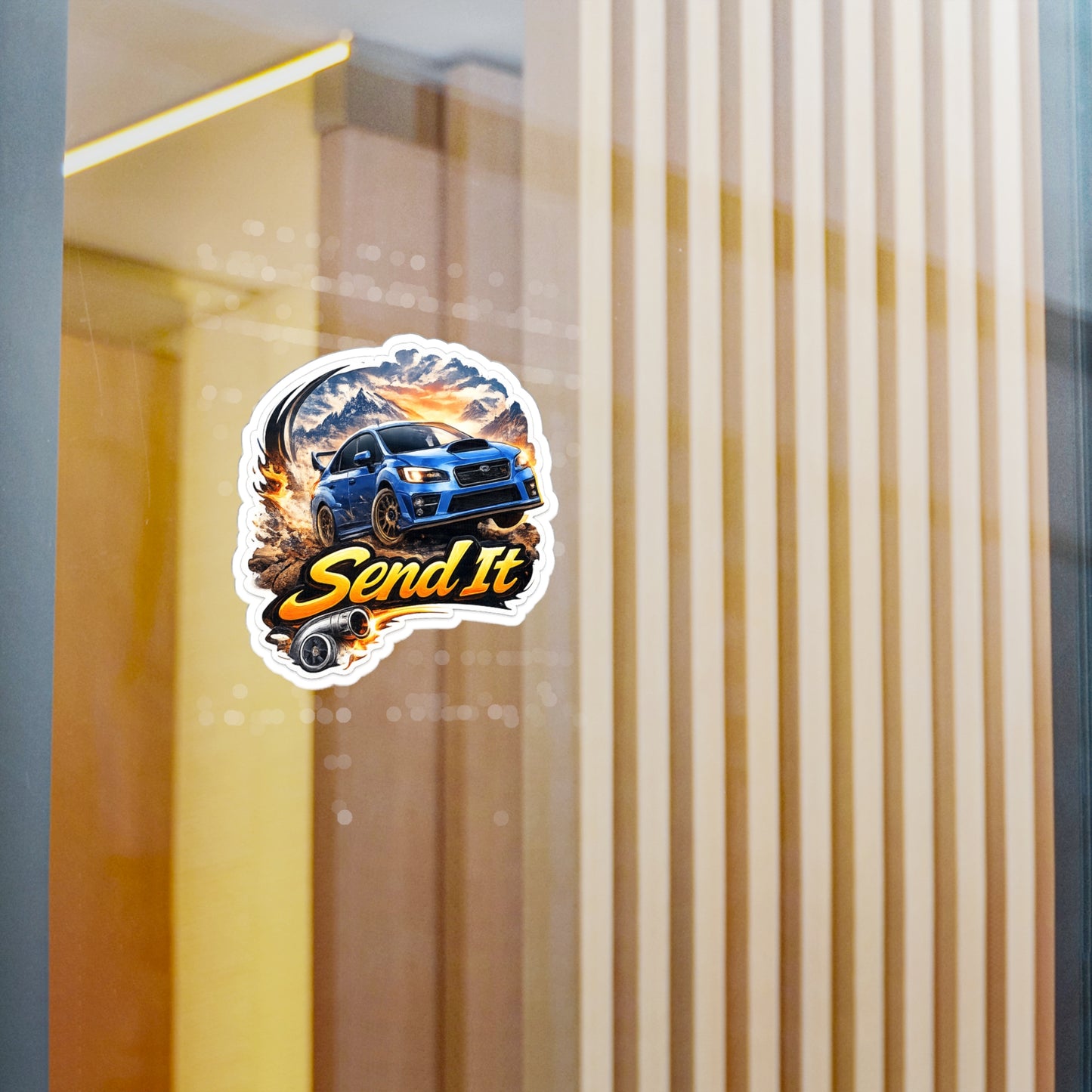 Subie Elites Send It Subaru WRX Rally Car Kiss-Cut Vinyl Decal