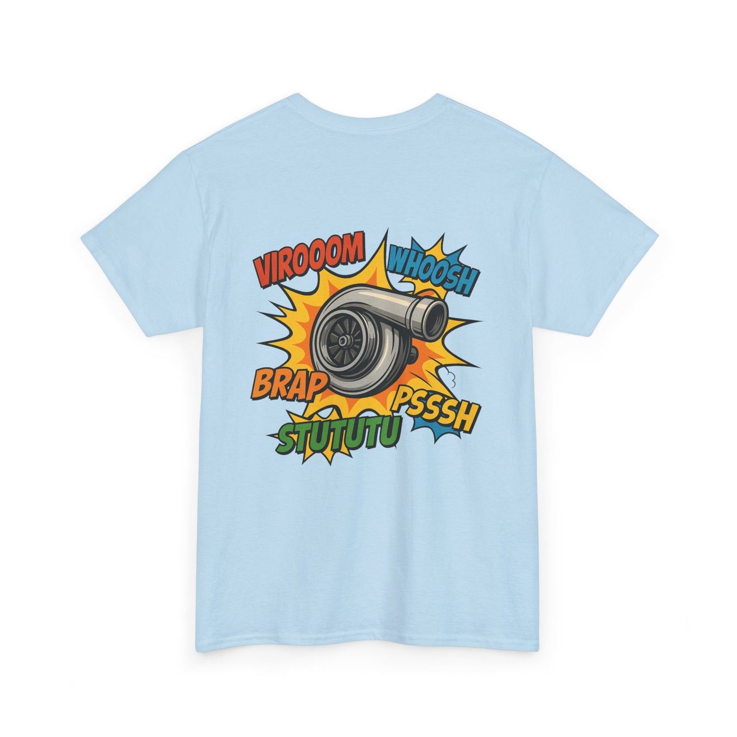 Turbo Pop Art T‑Shirt  Turbocharger Subie Elites Comic Sound Effects Graphic Tee