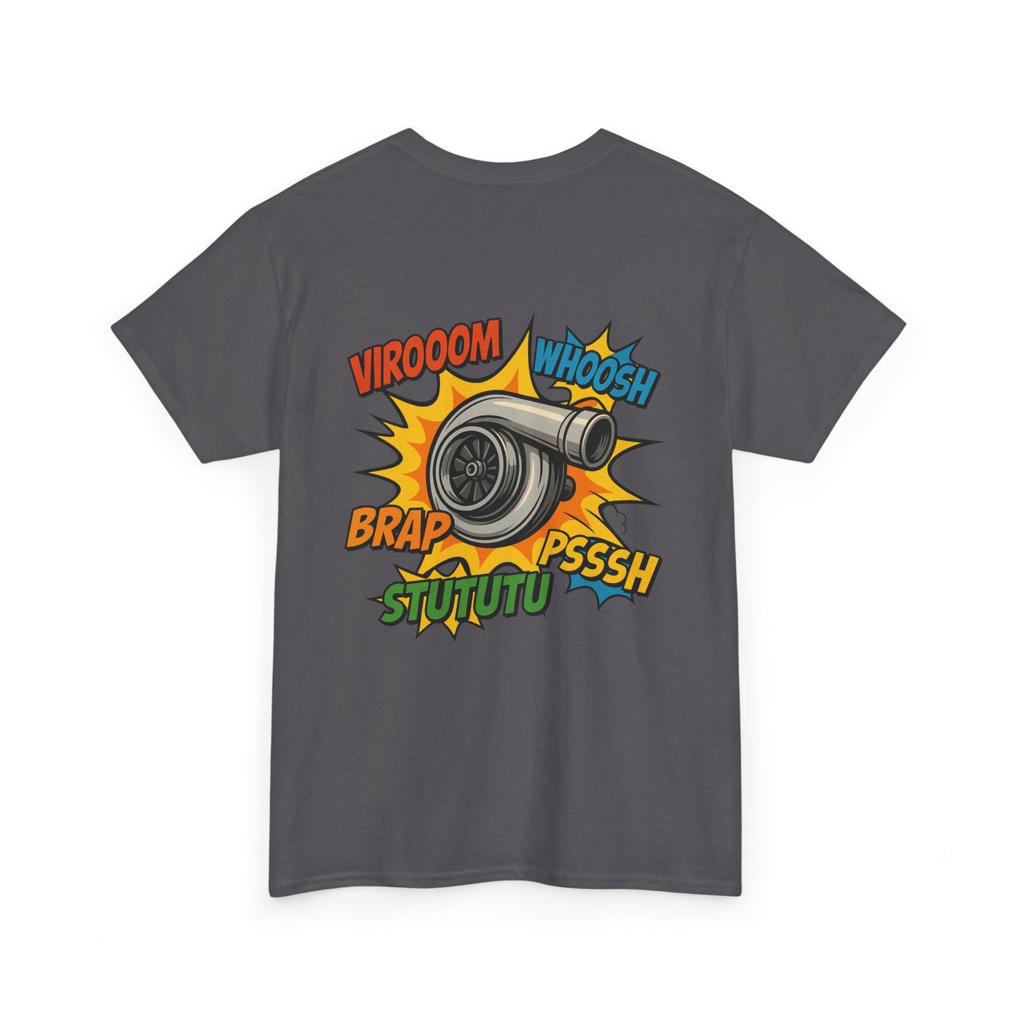 Turbo Pop Art T‑Shirt  Turbocharger Subie Elites Comic Sound Effects Graphic Tee