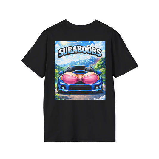 SubaBoobs WRX STI Graphic T-Shirt — 'Subie Elites' Car Art Tee