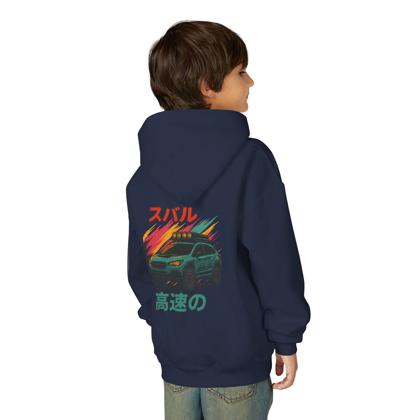 Subaru Racing Youth Hoodie - Cool Black Sweatshirt with Japanese Design