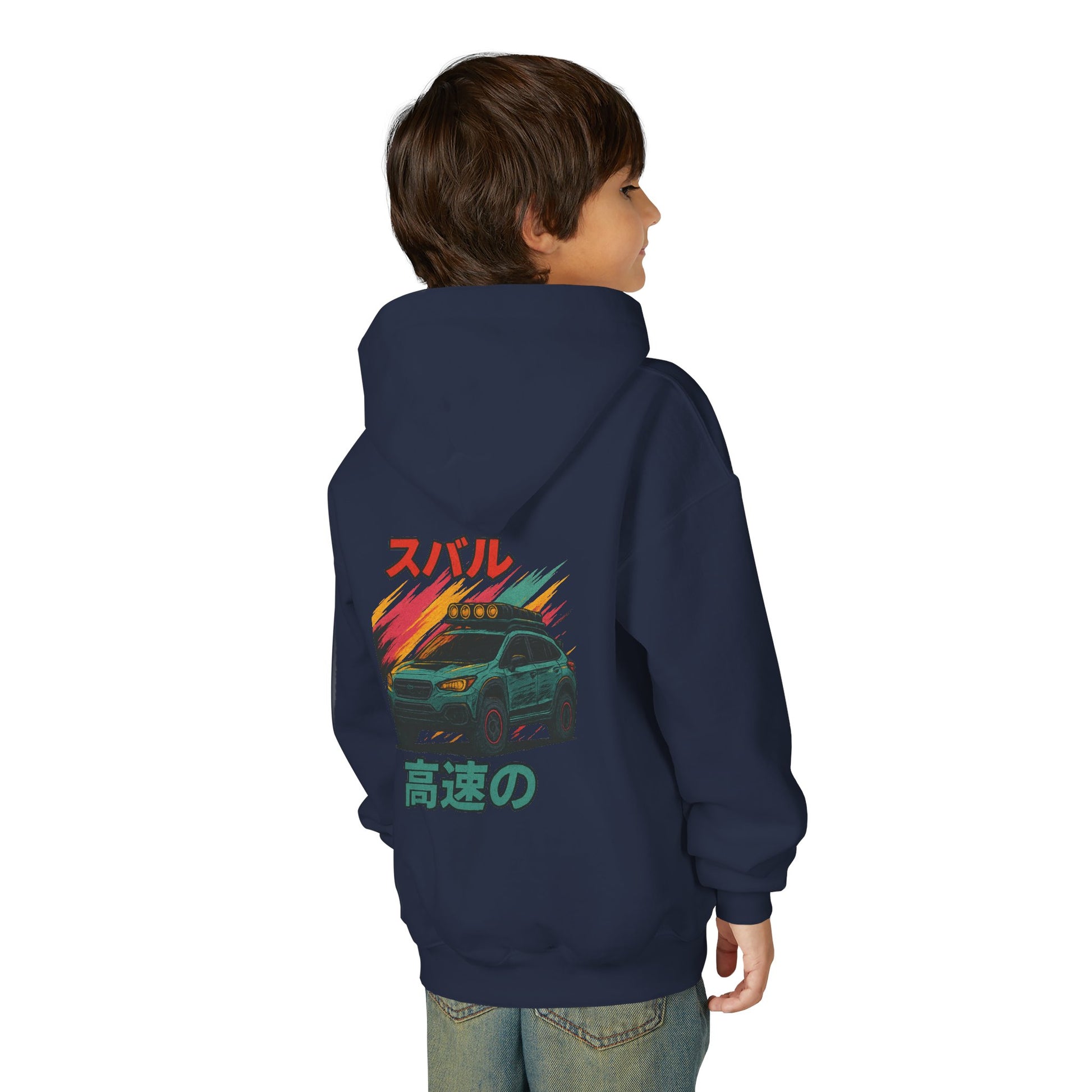 Subaru Racing Youth Hoodie - Cool Black Sweatshirt with Japanese Design