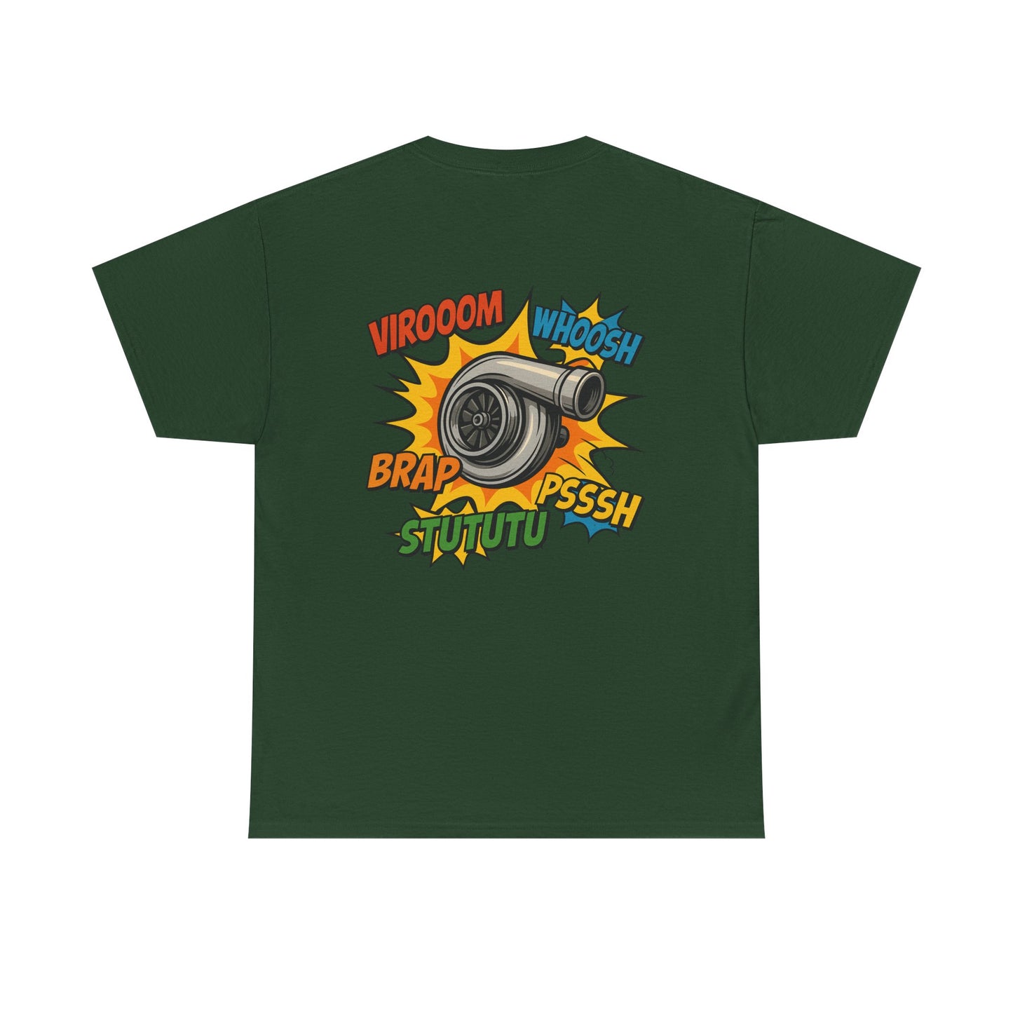 Turbo Pop Art T‑Shirt  Turbocharger Subie Elites Comic Sound Effects Graphic Tee