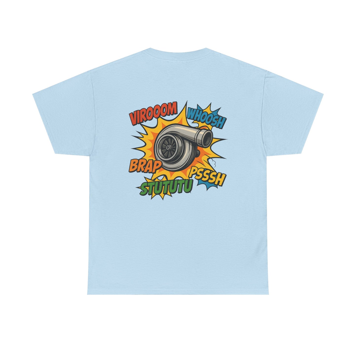 Turbo Pop Art T‑Shirt  Turbocharger Subie Elites Comic Sound Effects Graphic Tee
