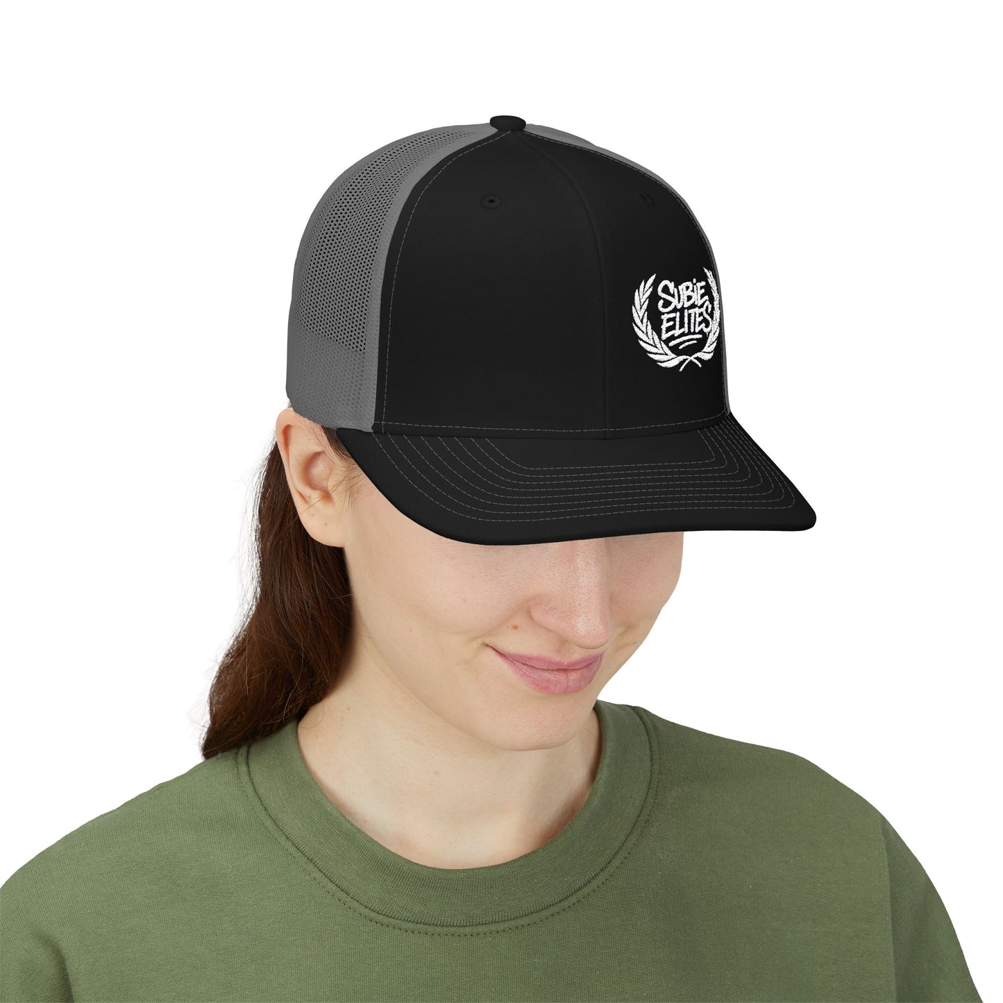 Subie Elites Design-Embroidered Snapback Trucker Cap