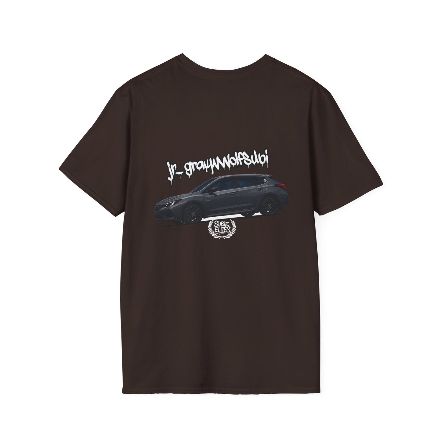 Fan Subie T-Shirt - Unisex Softstyle Tee with jr_graywolfsubi Design