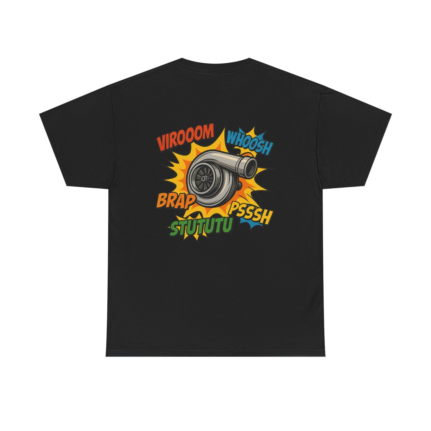 Turbo Pop Art T‑Shirt  Turbocharger Subie Elites Comic Sound Effects Graphic Tee