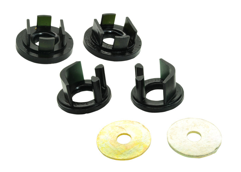 Subaru WRX rear diff mount inserts by Whiteline, essential for improved torque and power transfer.