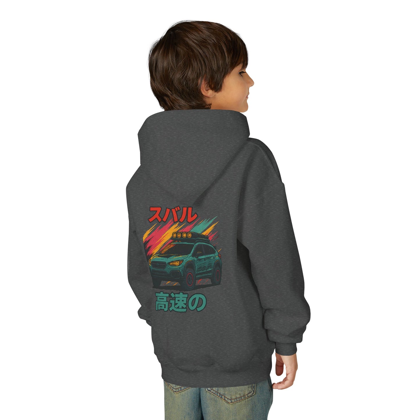 Subaru Racing Youth Hoodie - Cool Black Sweatshirt with Japanese Design
