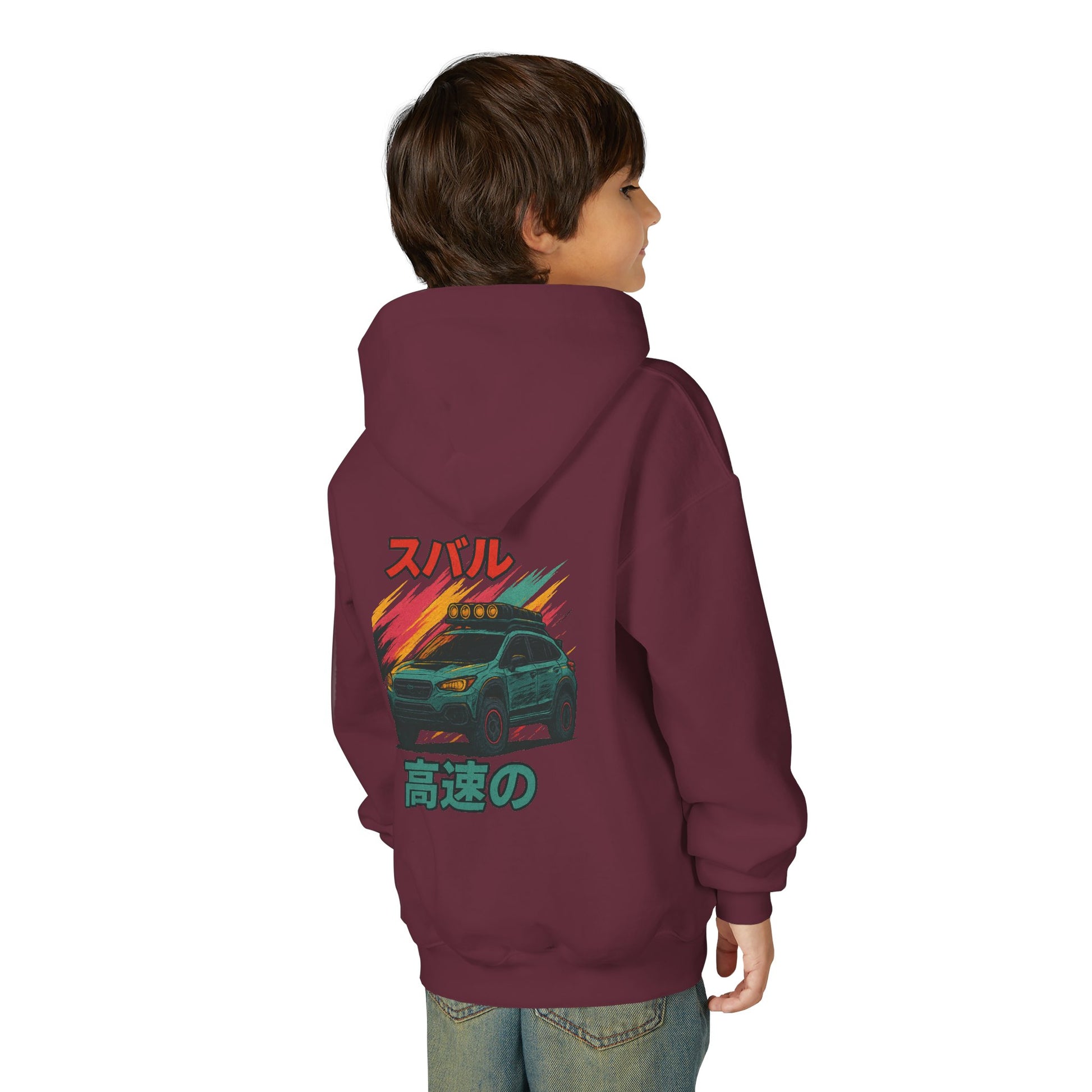 Subaru Racing Youth Hoodie - Cool Black Sweatshirt with Japanese Design