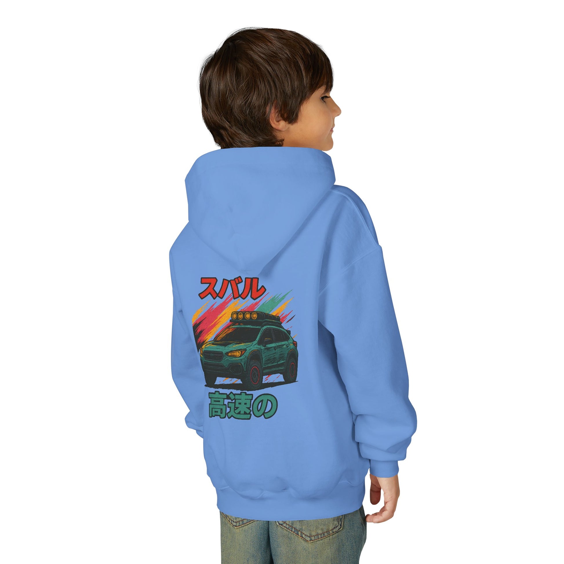 Subaru Racing Youth Hoodie - Cool Black Sweatshirt with Japanese Design