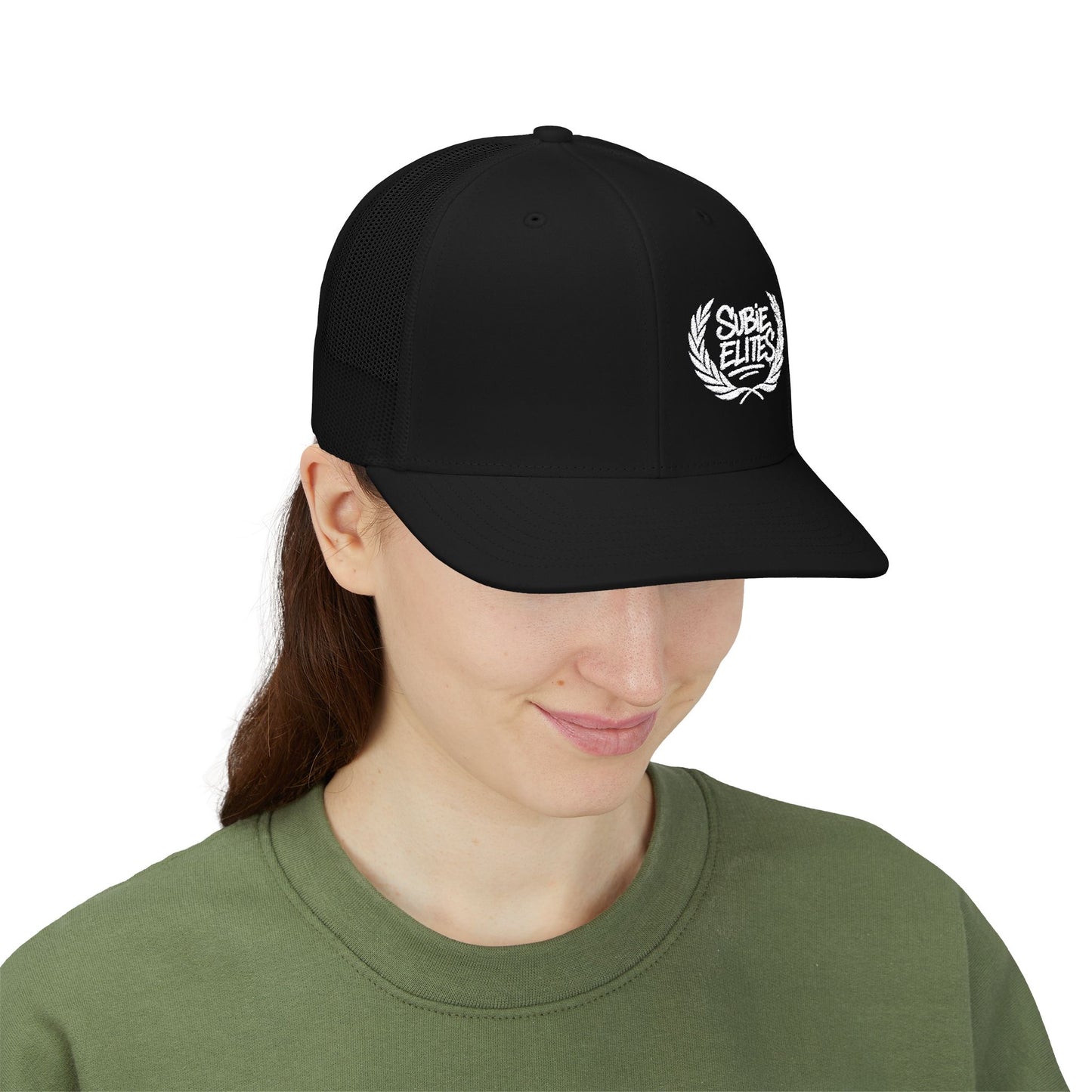 Subie Elites Design-Embroidered Snapback Trucker Cap