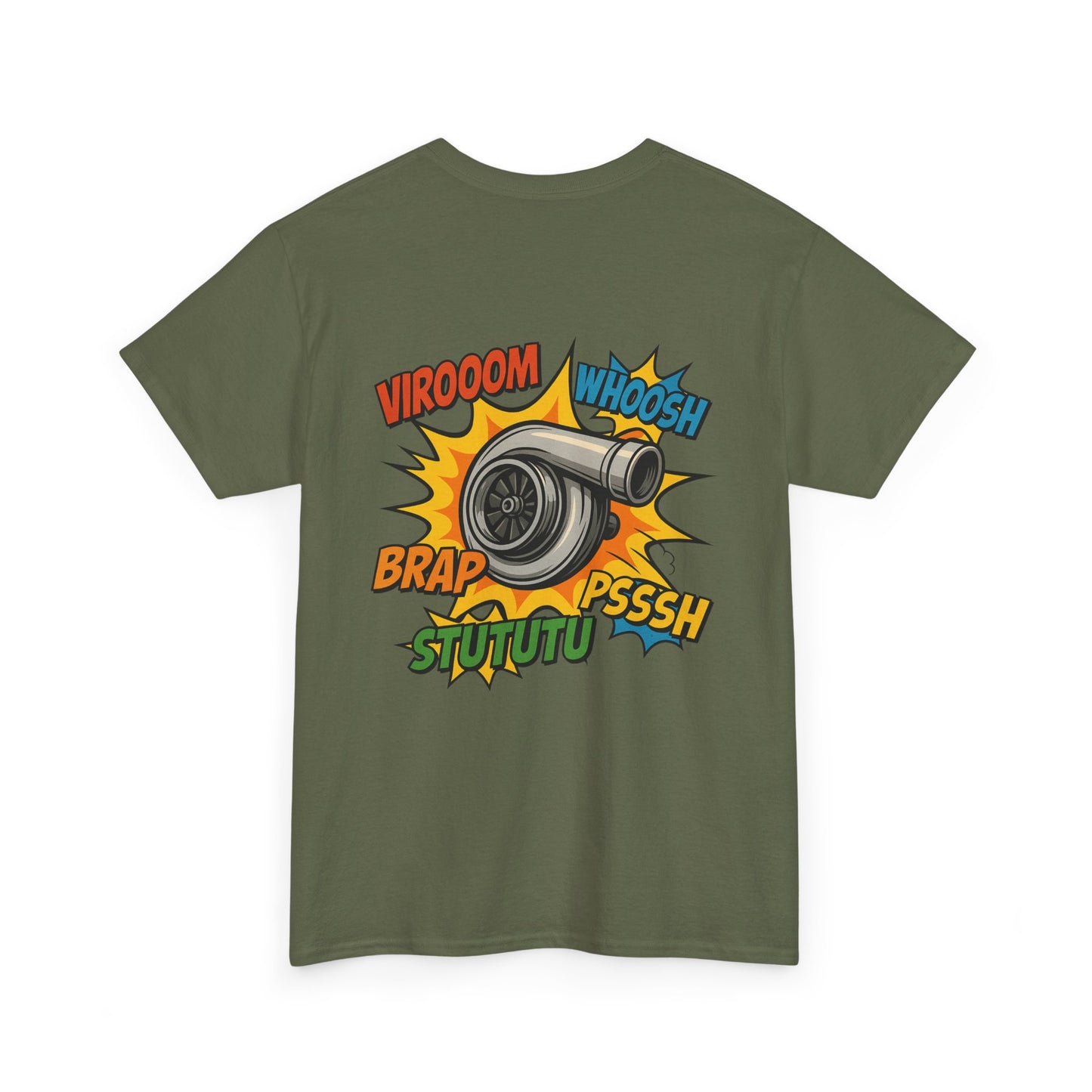 Turbo Pop Art T‑Shirt  Turbocharger Subie Elites Comic Sound Effects Graphic Tee