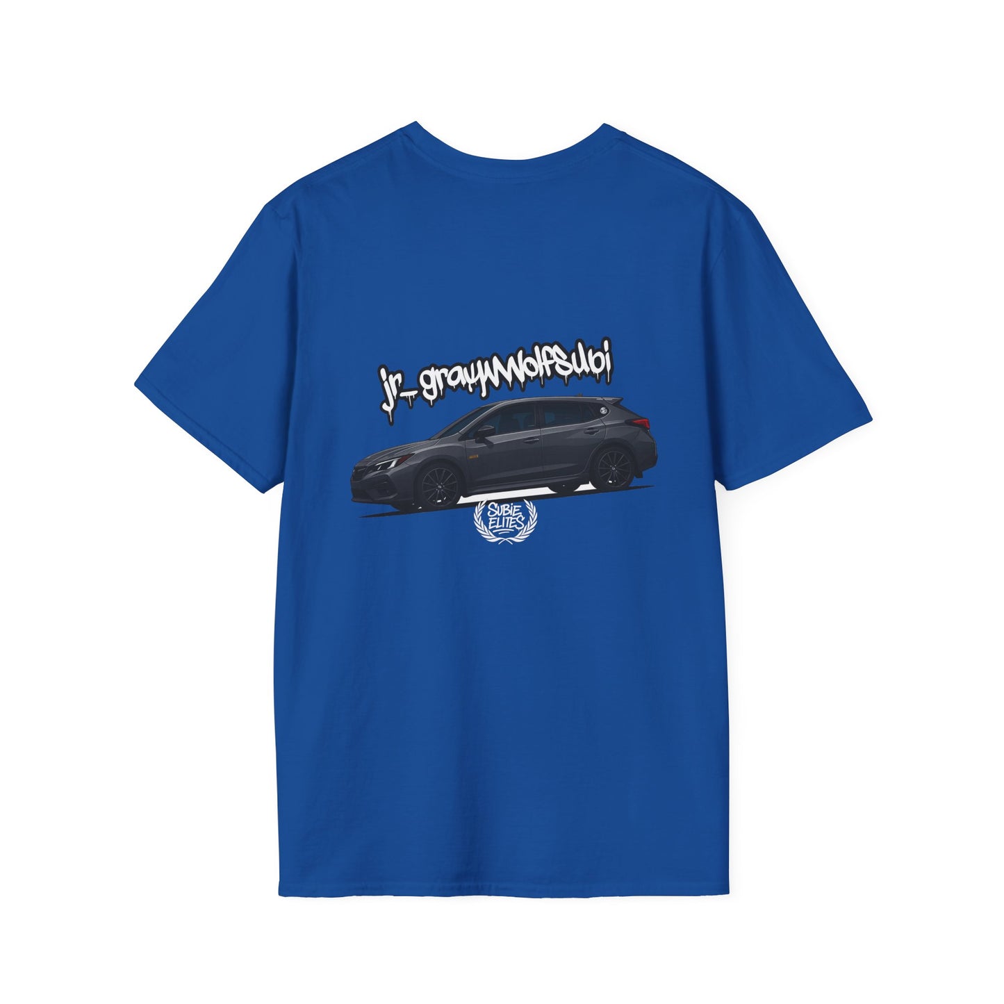 Fan Subie T-Shirt - Unisex Softstyle Tee with jr_graywolfsubi Design