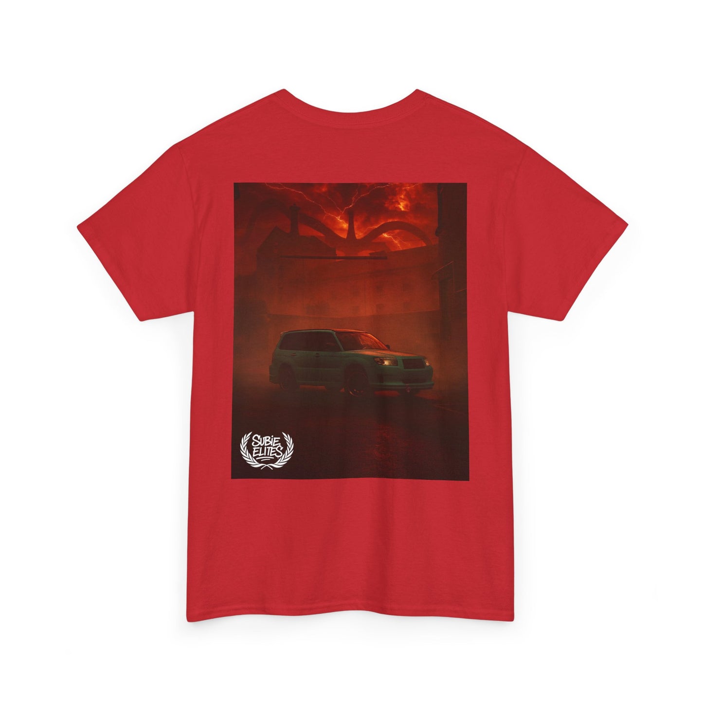 Subaru enthusiast Subie Elites Red Horror Car Poster T-Shirt | blossomfozzy Fan Tee