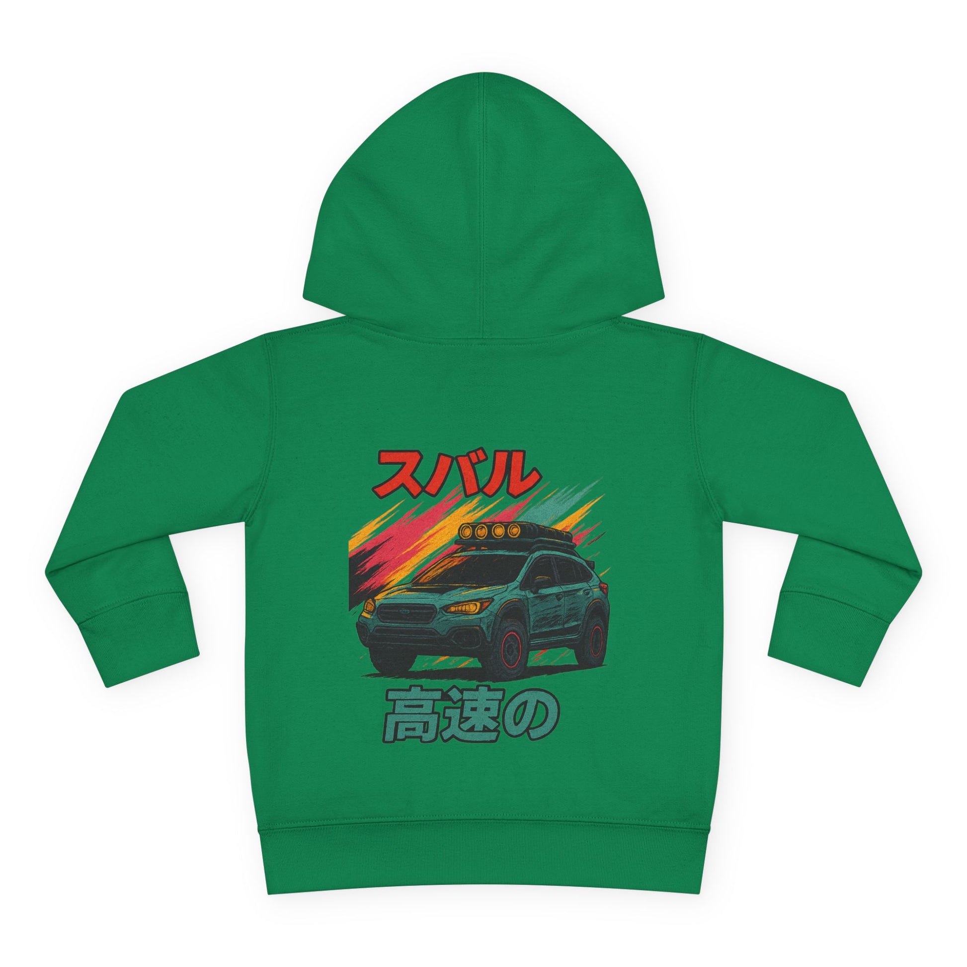 Kids' Fleece Hoodie - Retro Racing Design