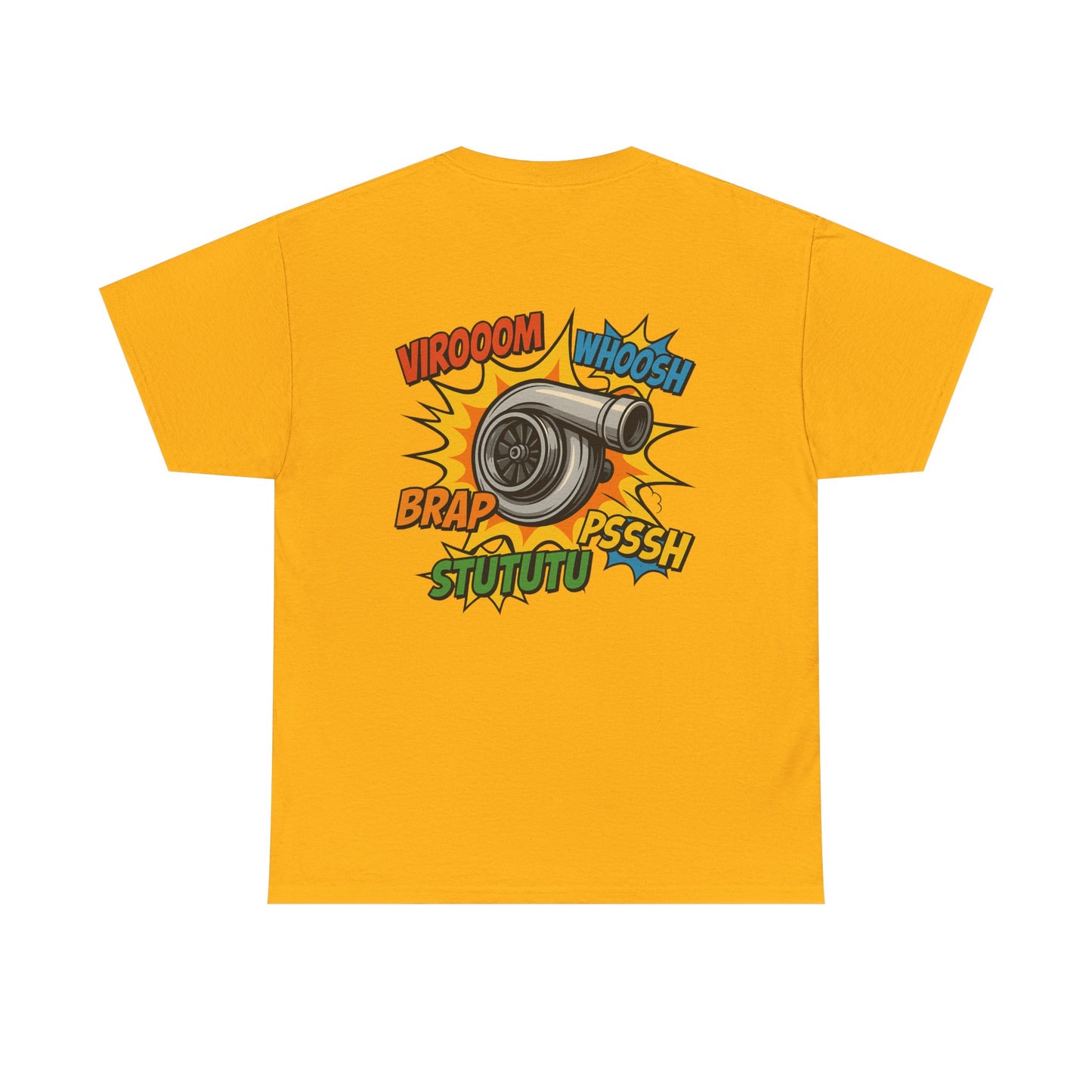 Turbo Pop Art T‑Shirt  Turbocharger Subie Elites Comic Sound Effects Graphic Tee