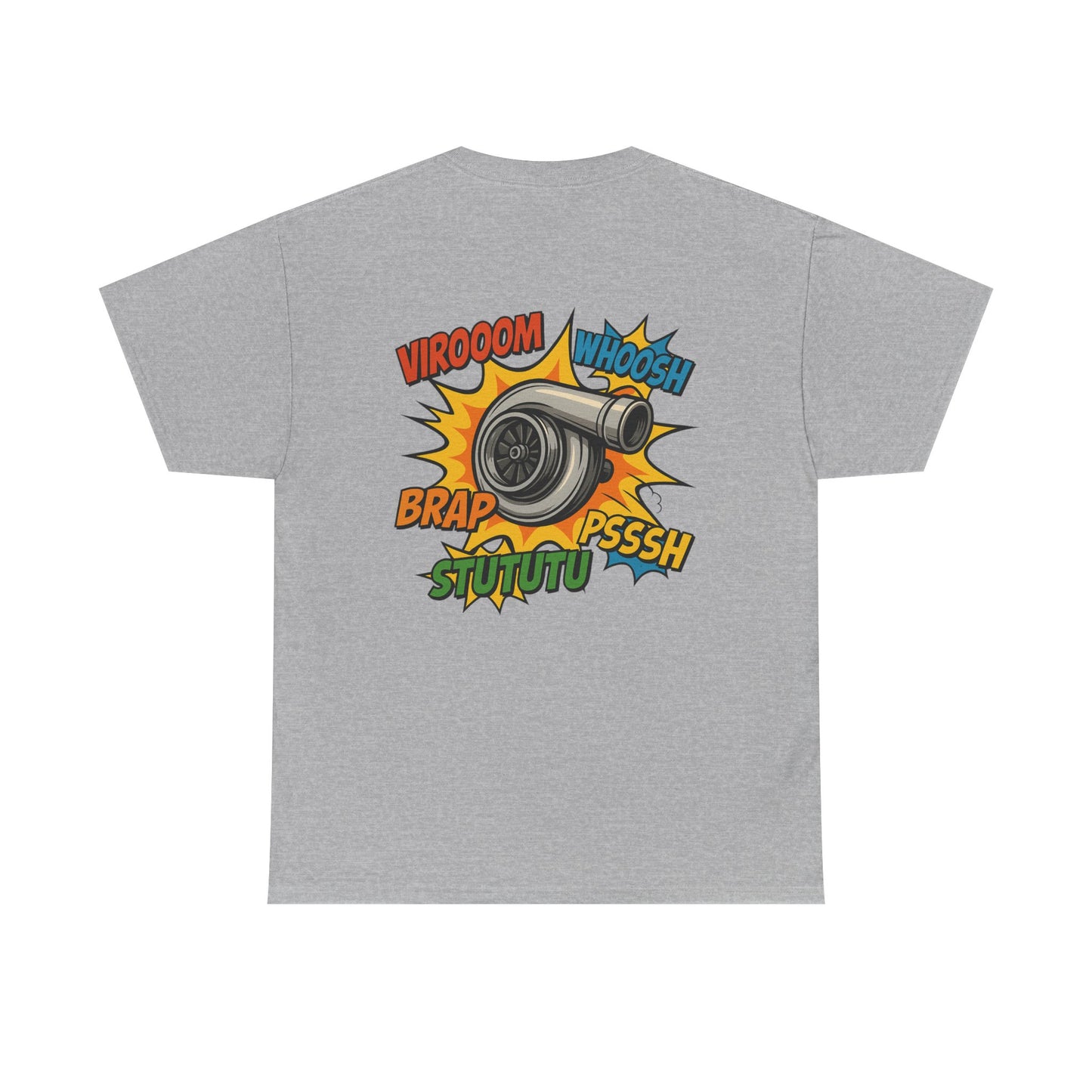 Turbo Pop Art T‑Shirt  Turbocharger Subie Elites Comic Sound Effects Graphic Tee