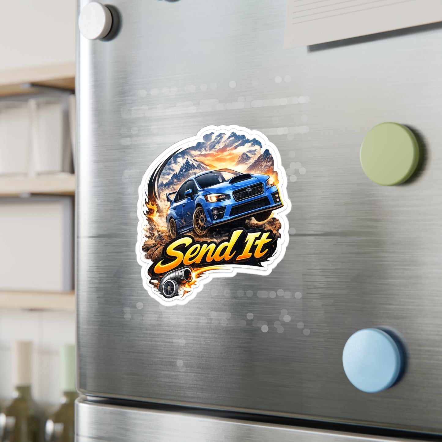 Subie Elites Send It Subaru WRX Rally Car Kiss-Cut Vinyl Decal