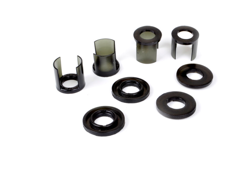 Subaru WRX rear subframe mount insert kit components, including bushings and inserts for improved performance.
