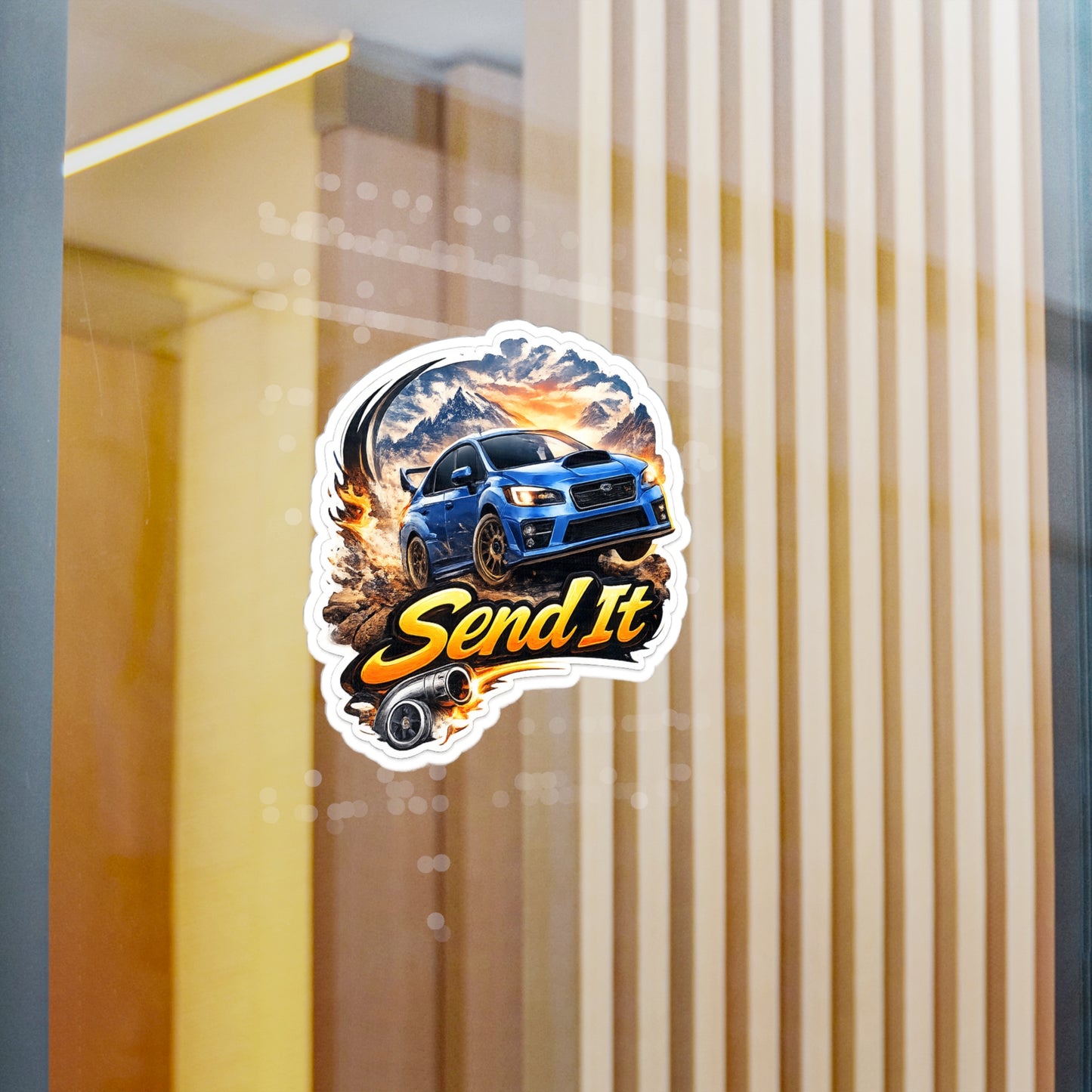 Subie Elites Send It Subaru WRX Rally Car Kiss-Cut Vinyl Decal