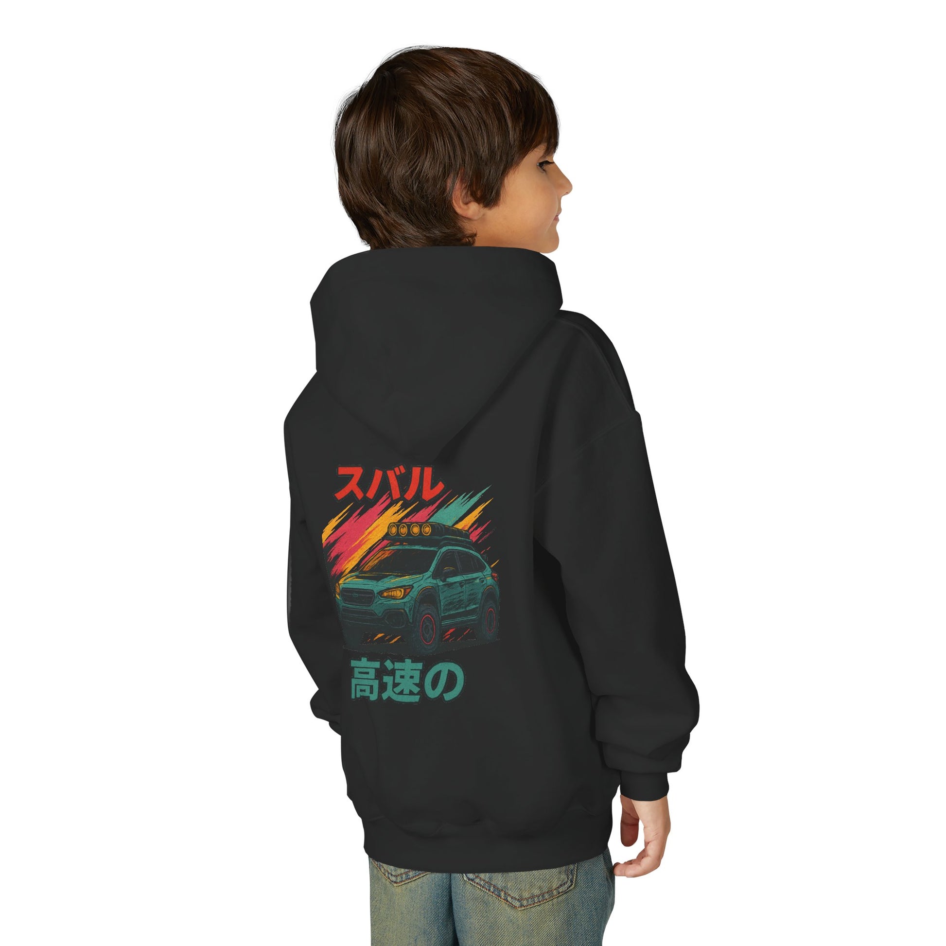 Subaru Racing Youth Hoodie - Cool Black Sweatshirt with Japanese Design