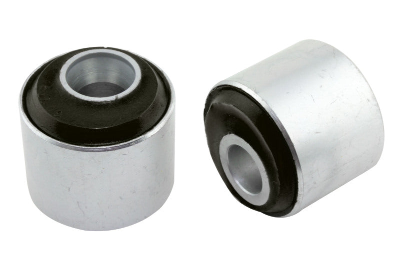 Whiteline caster kits for Subaru synthetic elastomer bushings for improved steering feedback.