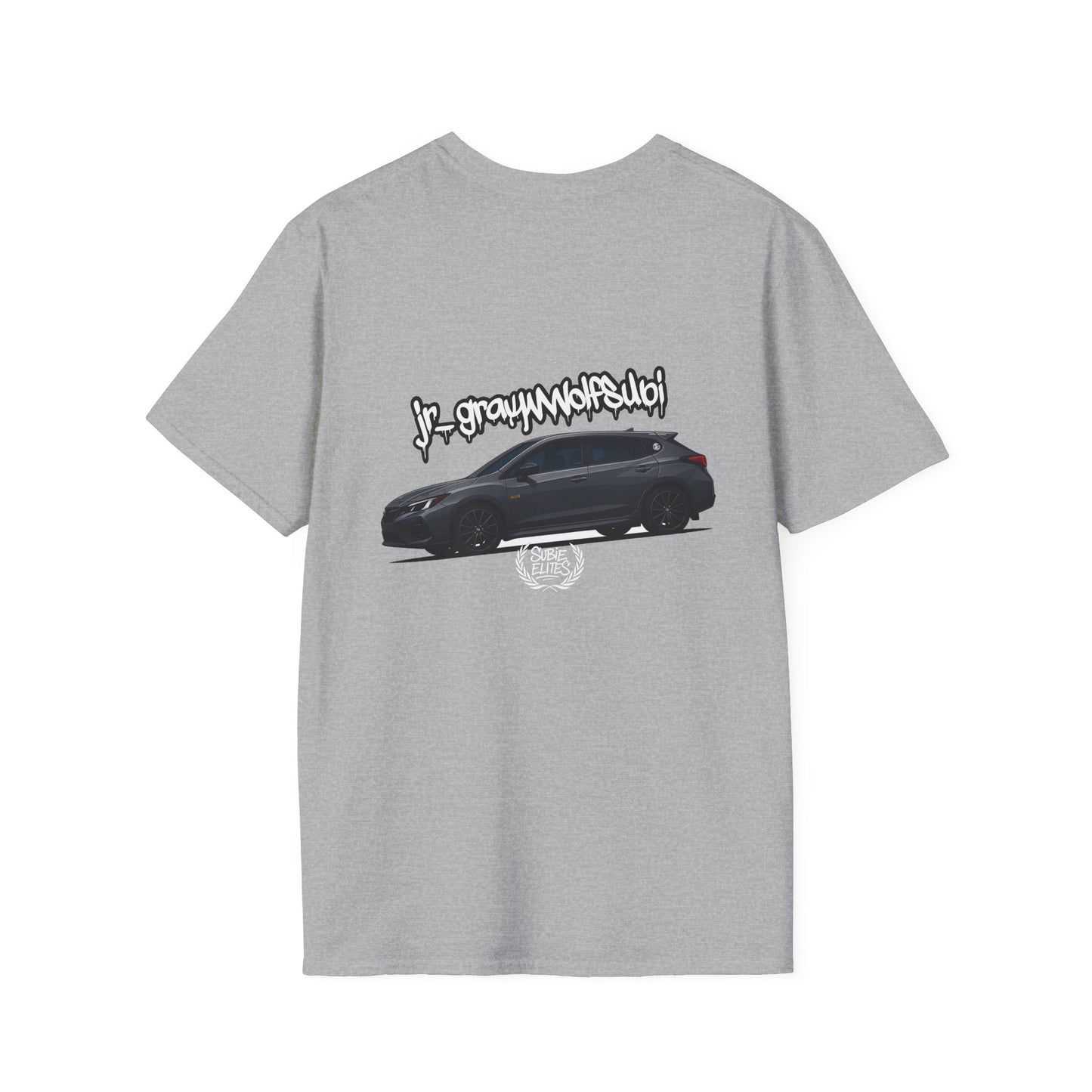 Fan Subie T-Shirt - Unisex Softstyle Tee with jr_graywolfsubi Design