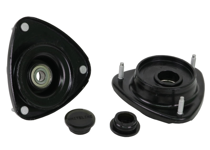 Subaru WRX strut mounts, Whiteline front upper strut mounts - offset assembly for improved handling and adjustments.