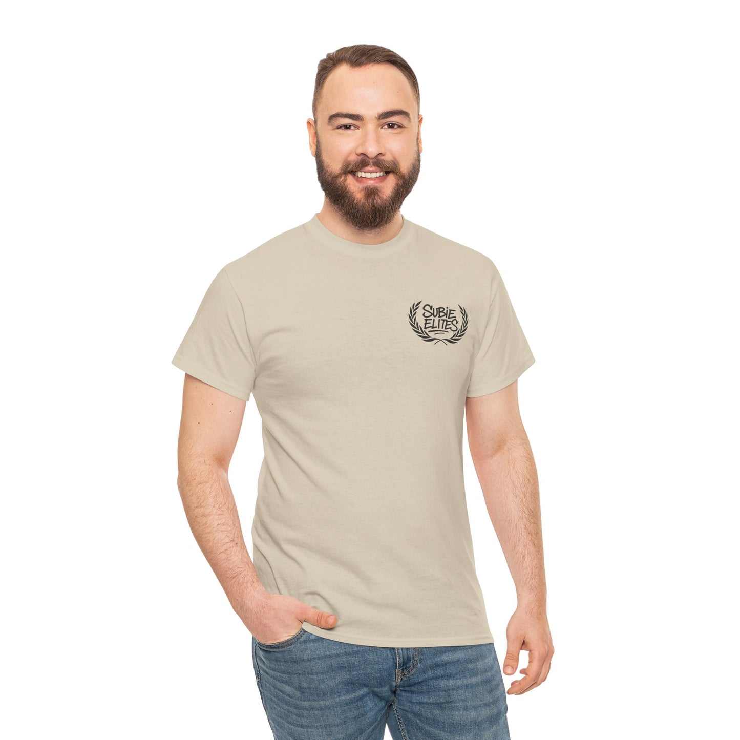 Subie Elites Unisex Heavy Cotton Tee | Casual Graphic Tee for Car Enthusiasts, Perfect Gift for Birthdays, Car Shows, and Everyday Wear