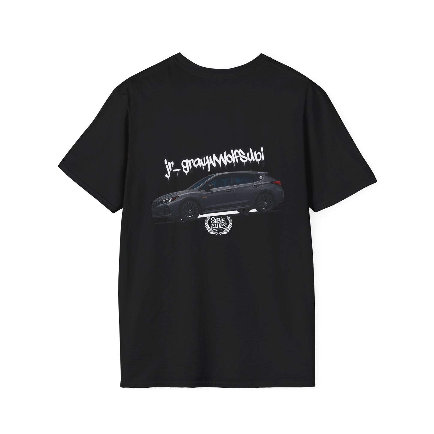 Fan Subie T-Shirt - Unisex Softstyle Tee with jr_graywolfsubi Design