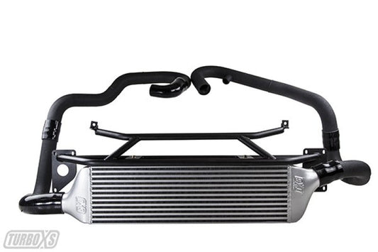 Turbo XS FMIC for Subaru STi Front Mount Intercooler Kit with Wrinkle Black Pipes