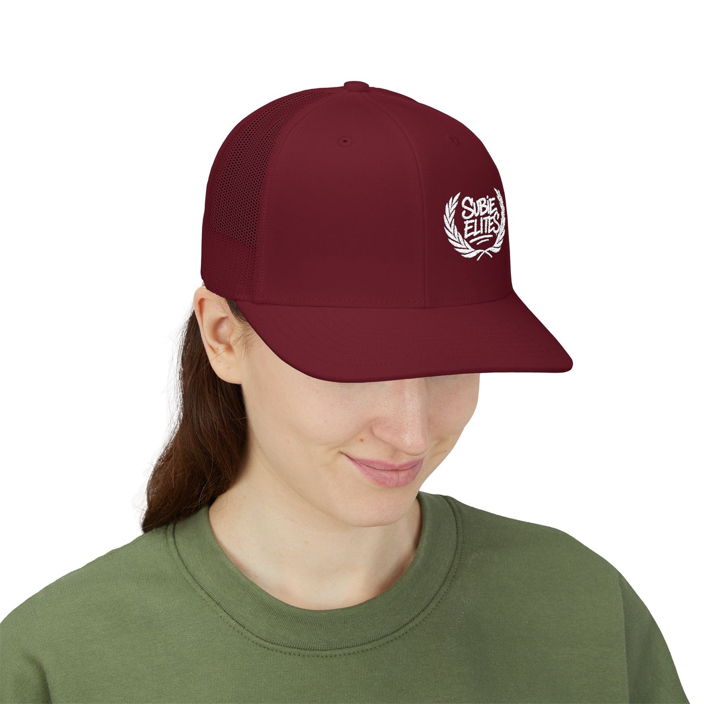 Subie Elites Design-Embroidered Snapback Trucker Cap