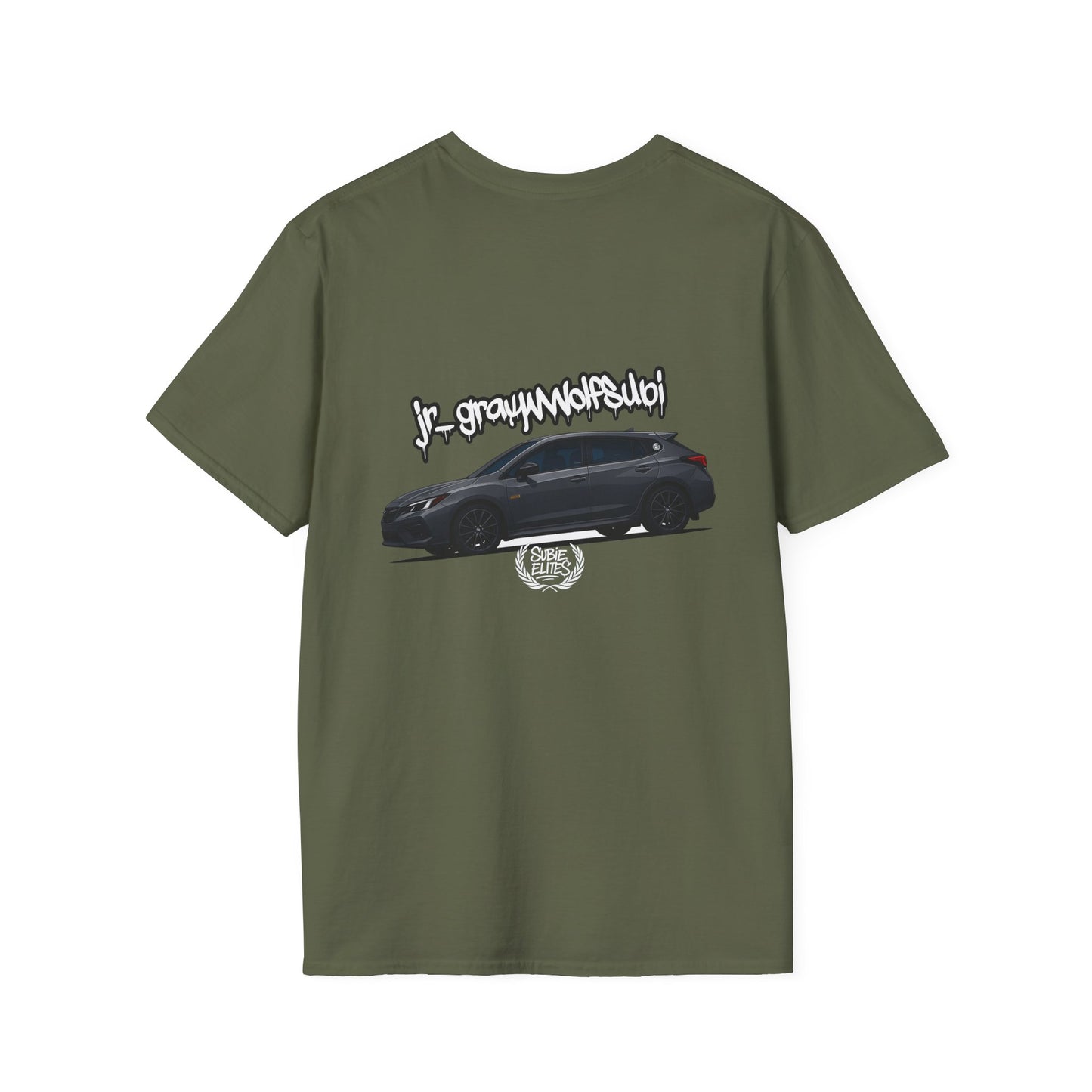 Fan Subie T-Shirt - Unisex Softstyle Tee with jr_graywolfsubi Design