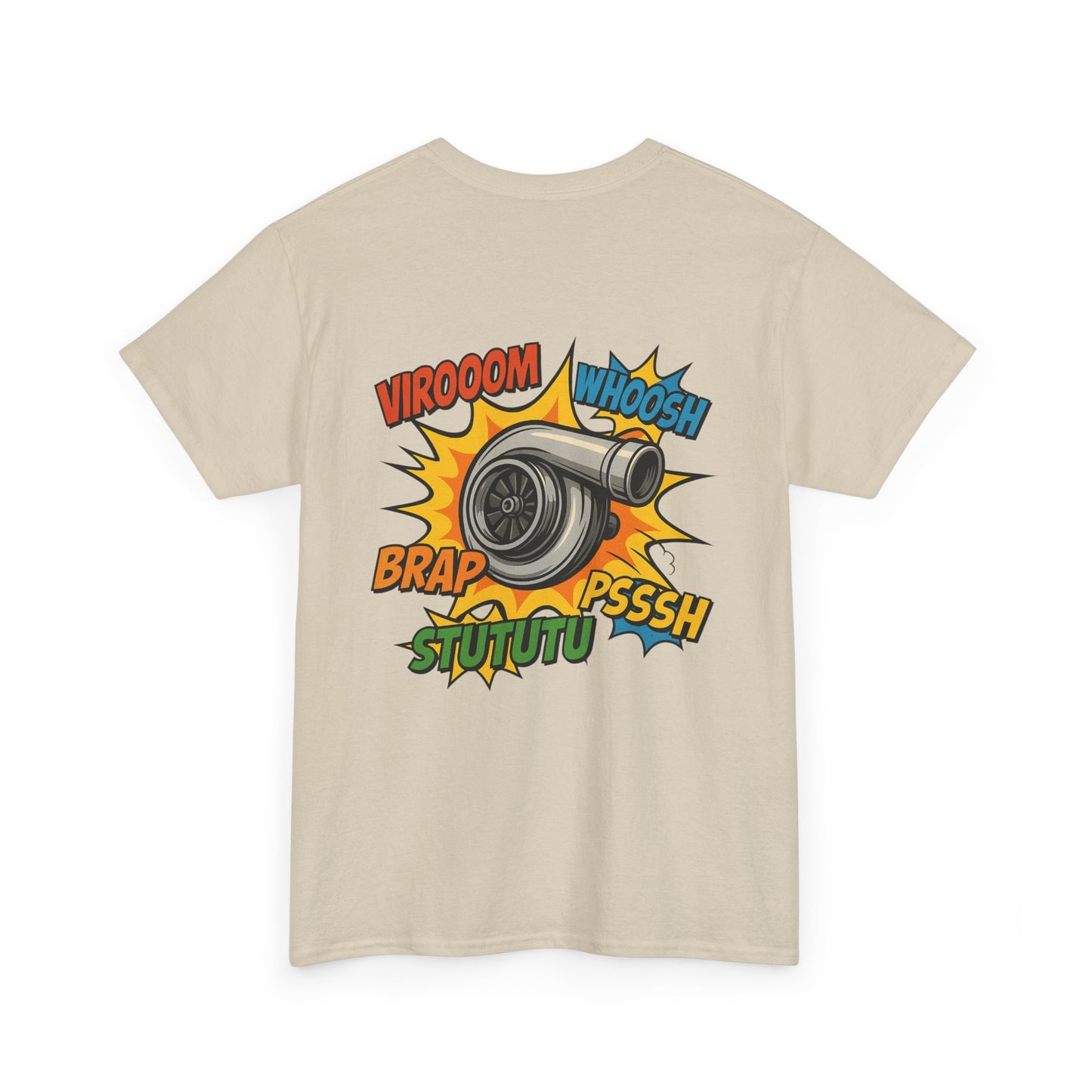 Turbo Pop Art T‑Shirt  Turbocharger Subie Elites Comic Sound Effects Graphic Tee