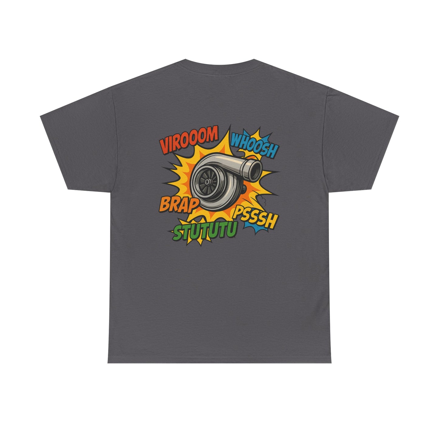 Turbo Pop Art T‑Shirt  Turbocharger Subie Elites Comic Sound Effects Graphic Tee