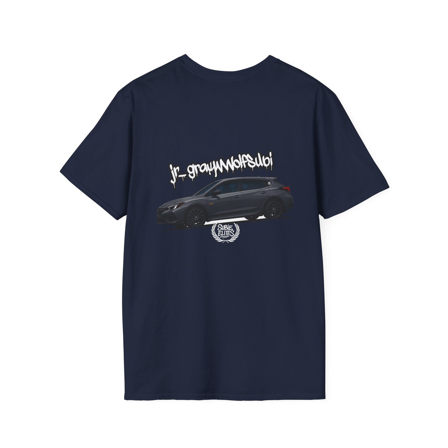 Fan Subie T-Shirt - Unisex Softstyle Tee with jr_graywolfsubi Design