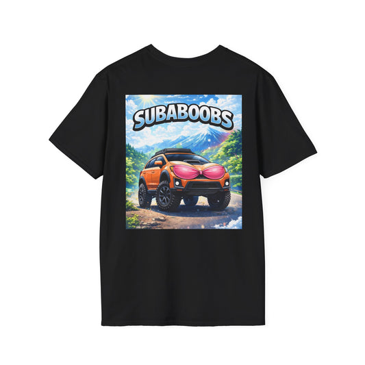 Subaboobs Crosstrek V2 Off-Road Hatchback T-Shirt — Funny Subaru Crew Tee