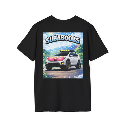 SubaBoobs Crosstrek Subaru T-Shirt — 'Subie Elites' Black Car Graphic Tee