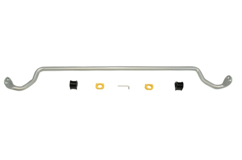 Subaru WRX adjustable sway bar with mounting hardware, designed to improve grip and performance for 08-10 WRX models.