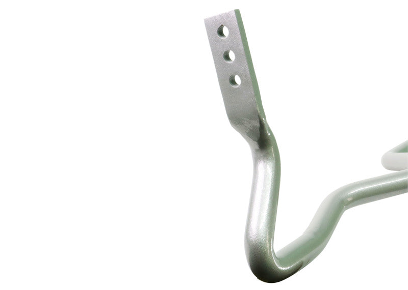 Subaru WRX sway bar upgrade showing Whiteline 24mm sway bar design with adjustable points for enhanced performance.