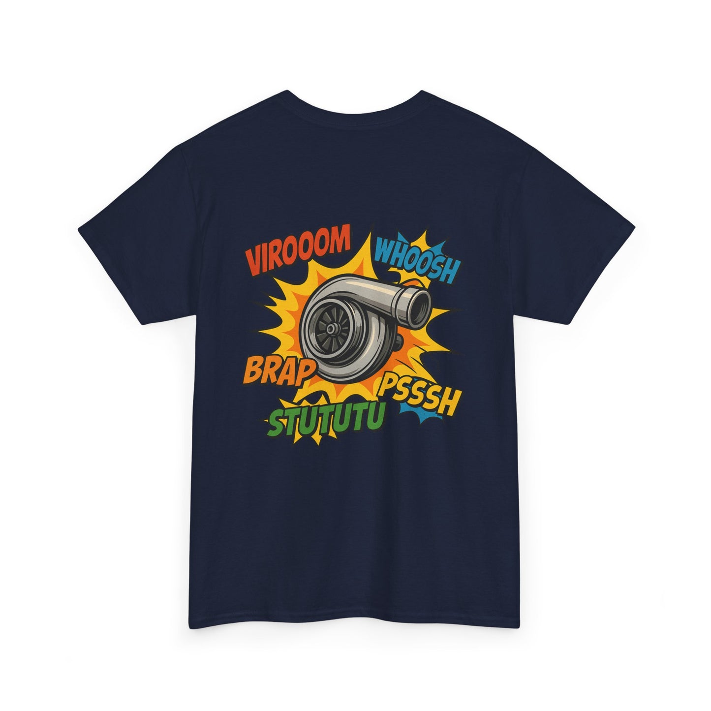 Turbo Pop Art T‑Shirt  Turbocharger Subie Elites Comic Sound Effects Graphic Tee