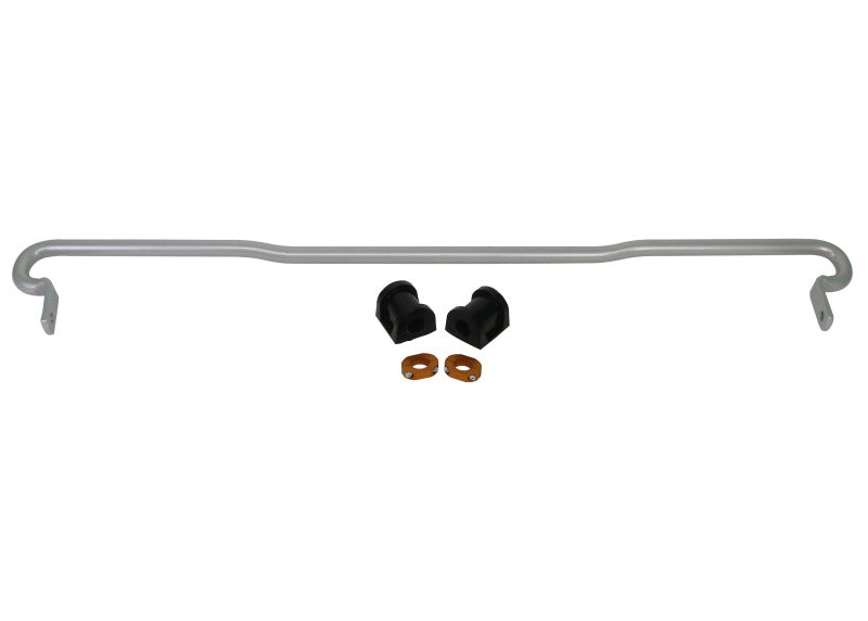 Subaru WRX rear sway bar with bushings, designed to enhance grip and reduce body roll for better handling.
