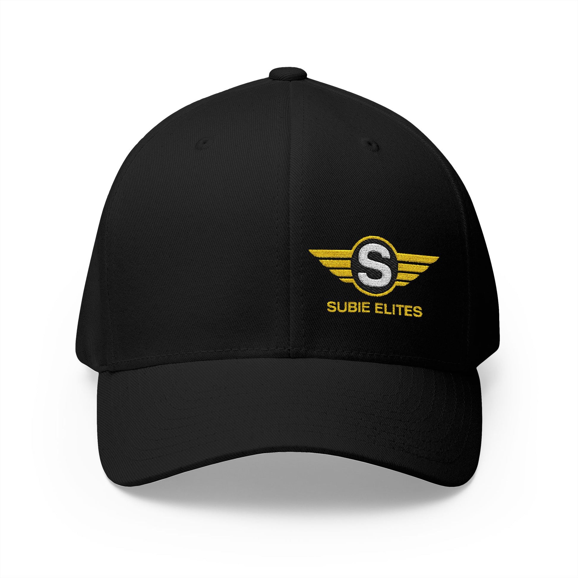 Subie Elites flex fit closed-back cap with embroidered logo for Subaru owners
