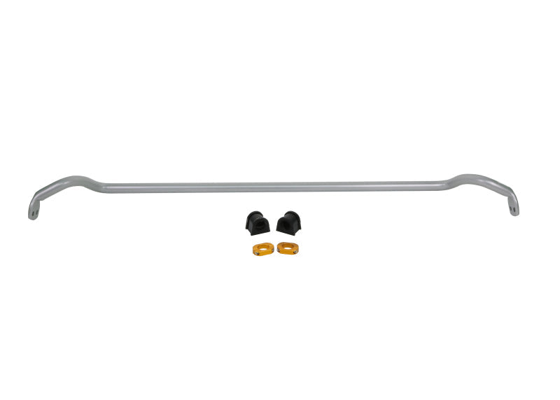 Subaru WRX adjustable sway bar with mounting hardware for improved grip and handling performance.