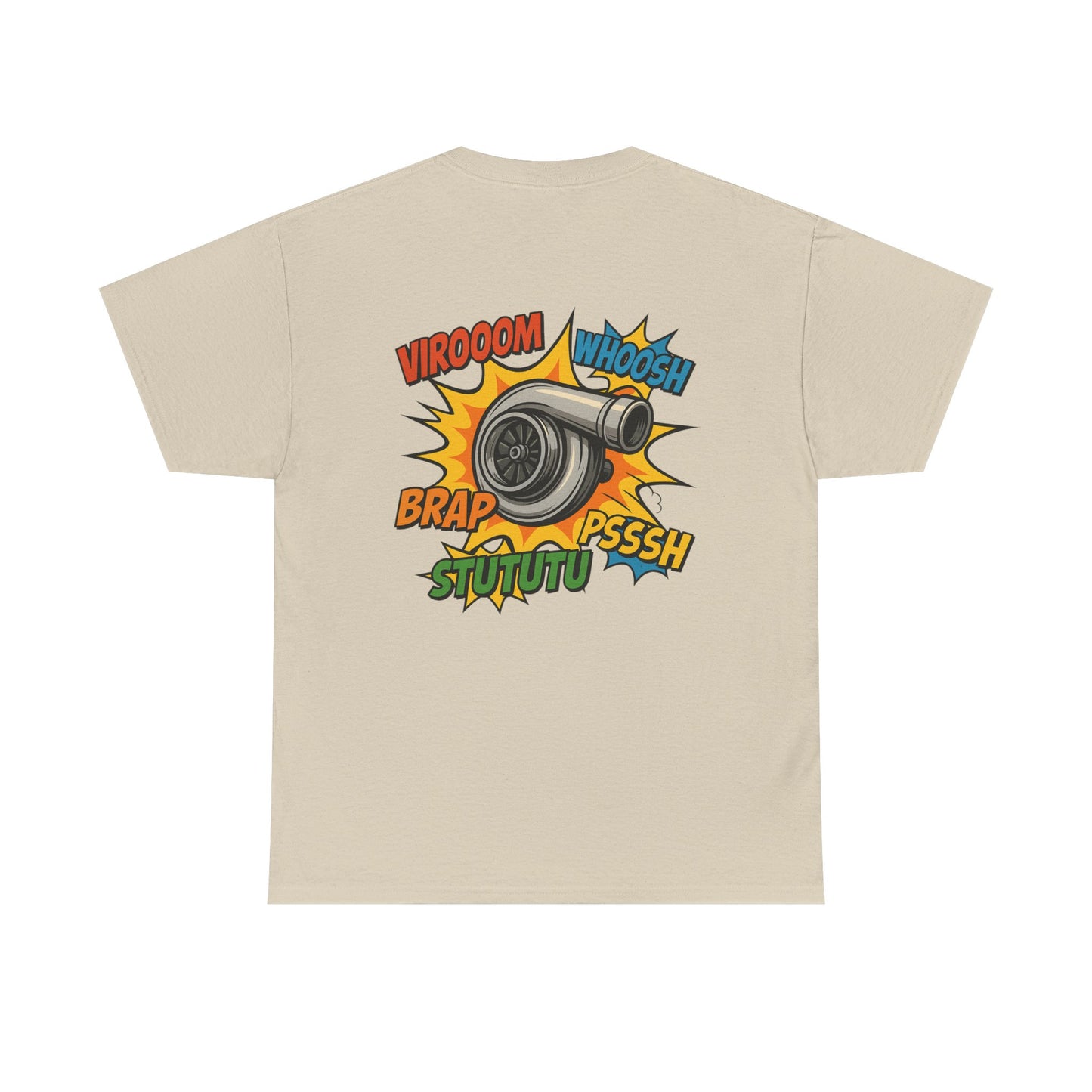 Turbo Pop Art T‑Shirt  Turbocharger Subie Elites Comic Sound Effects Graphic Tee