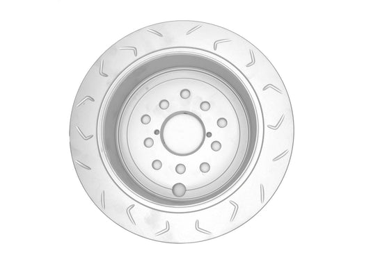 FactionFab Slotted Rear Rotor V2 Dual Drilled 5x100/114 Subaru WRX 2008-2021